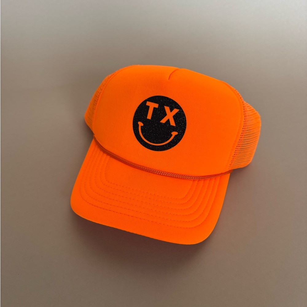 Neon Orange TX Trucker Hat
